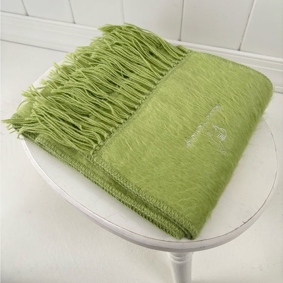 Alpaca Camargo Scarf Green Pistachio Fringe Peruvian Warm Cozy Cabin Winter - Picture 9 of 9